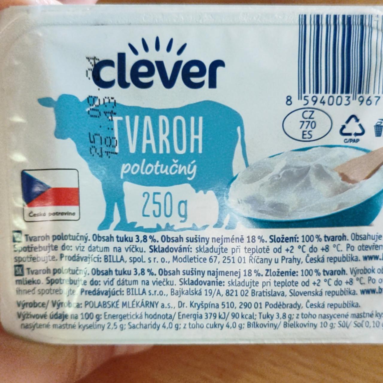 Фото - Tvaroh polutučný 3.8% Clever