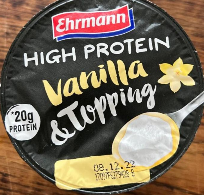 Фото - High protein vanilla&topping Ehrmann