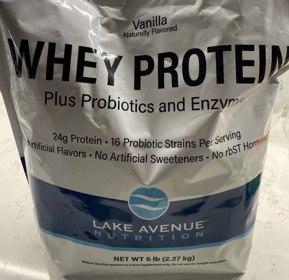 Фото - Whey protein plus probiotics and enzymes vanilla flavored Lake Avenue Nutrition