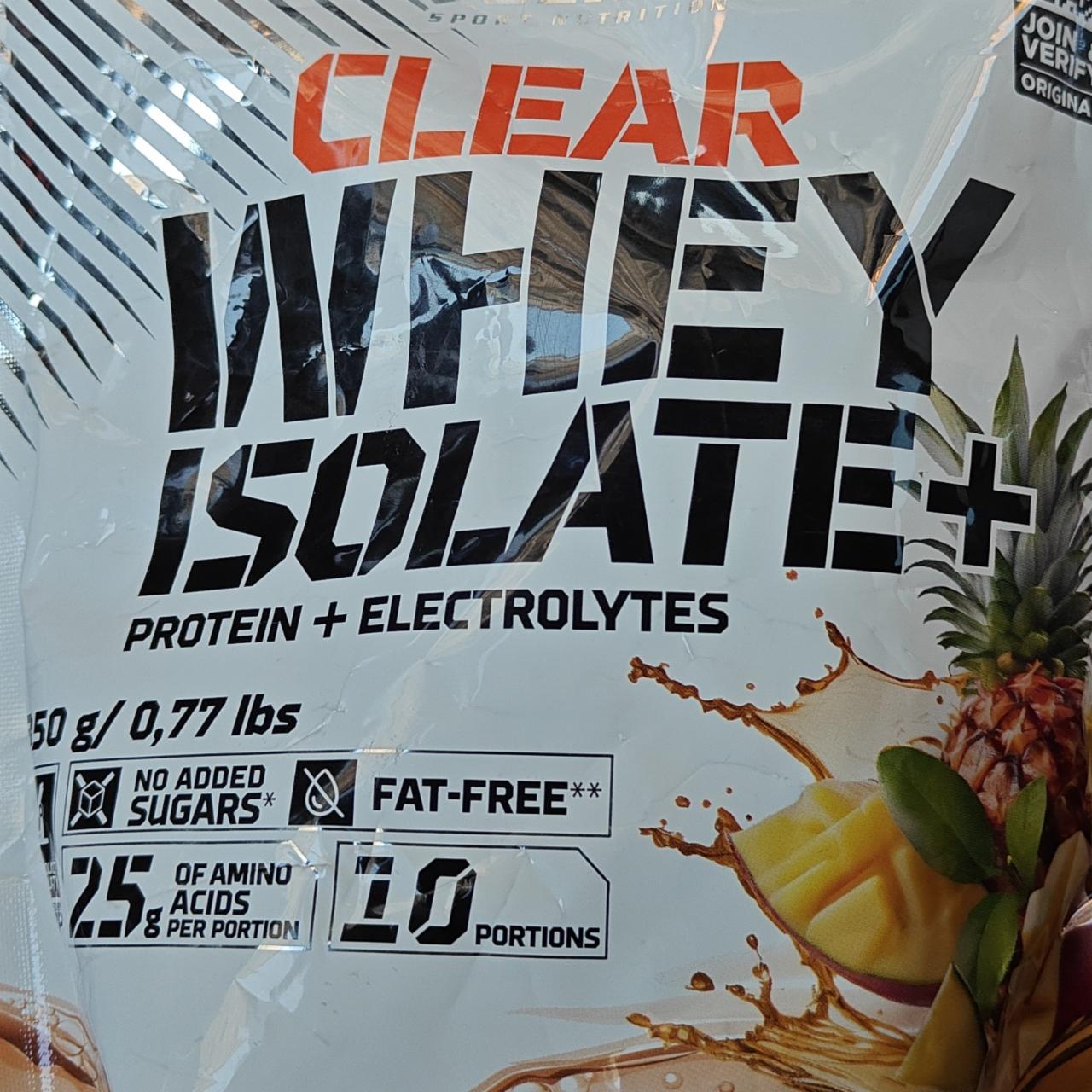 Фото - Clear whey isolate protein+electrolytes tropical fruits flavour Olimp sport nutrition