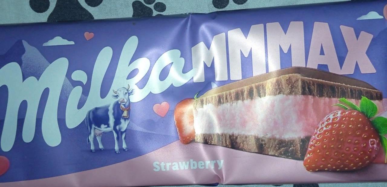 Фото - Молочный шоколад Strawberry с клубничной начинкой Milka