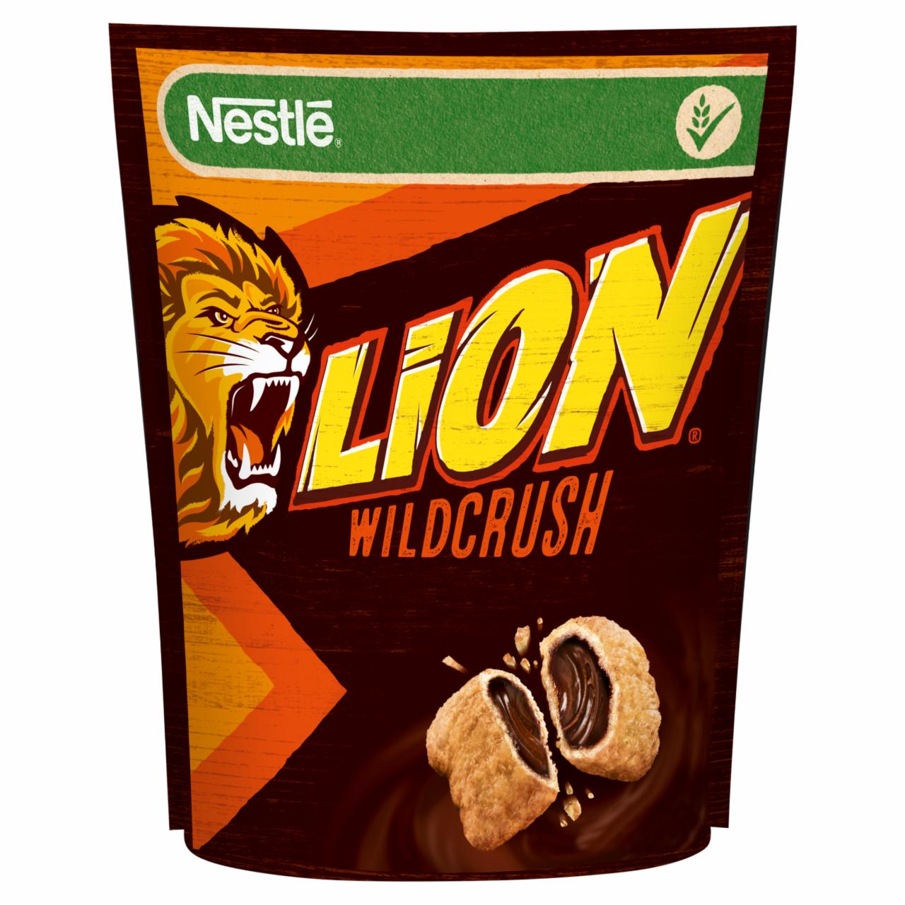 Фото - Сухой завтрак злаковые подушечки с наполнителем шоколад wild crush Lion