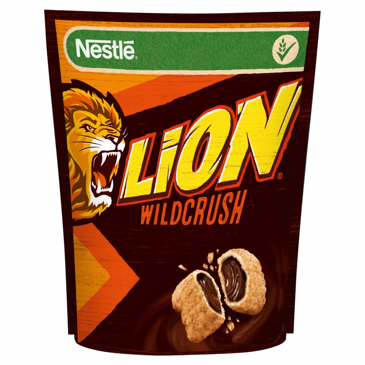 Фото - Сухой завтрак злаковые подушечки с наполнителем шоколад wild crush Lion