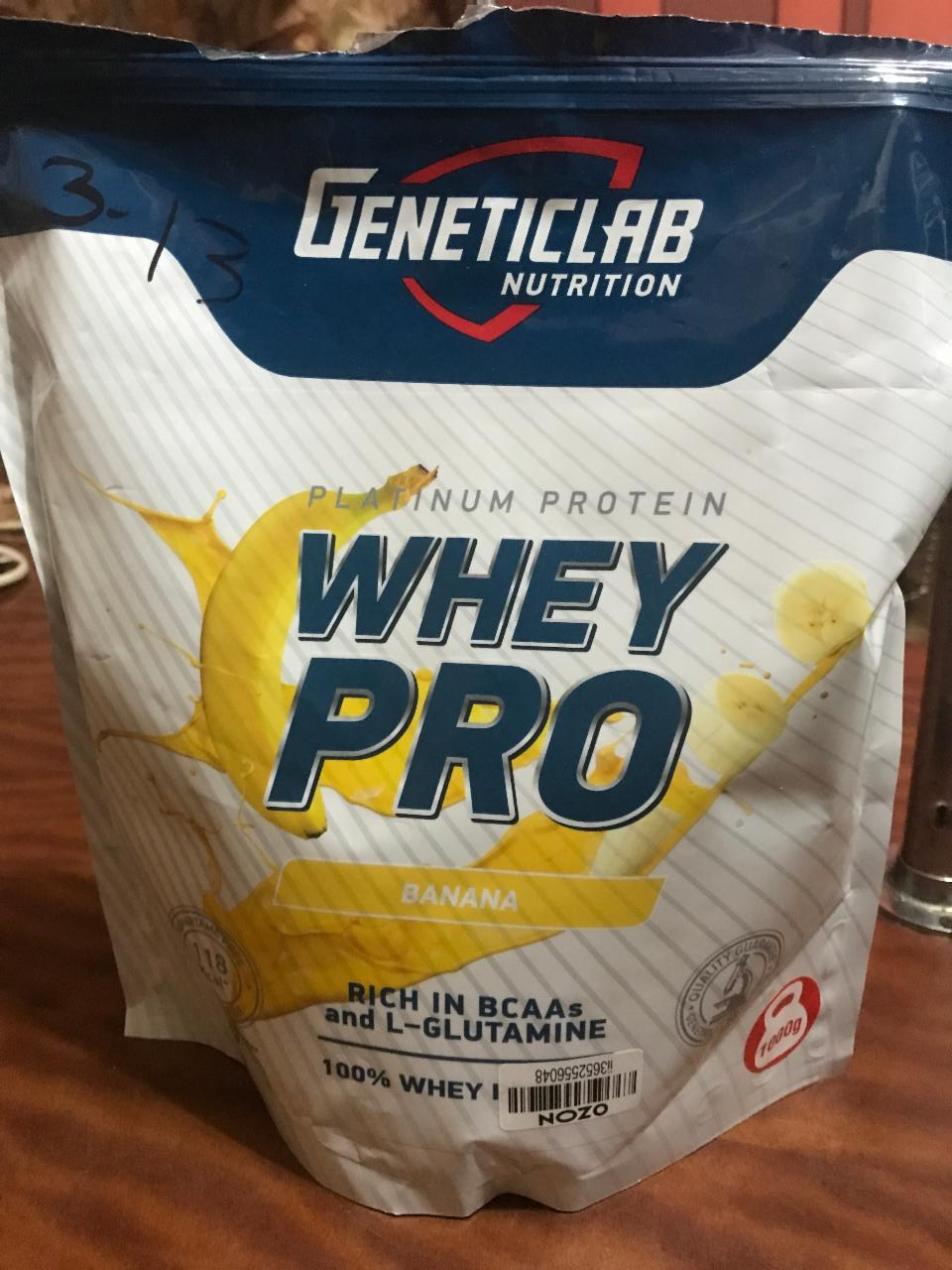 Фото - Протеин whey PRO со вкусом банана Geneticlab Nutrition