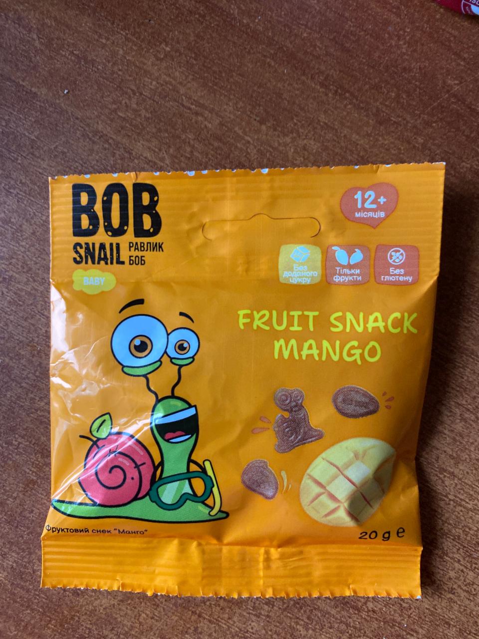 Фото - Фруктовый снек fruit snack mango Bob snail