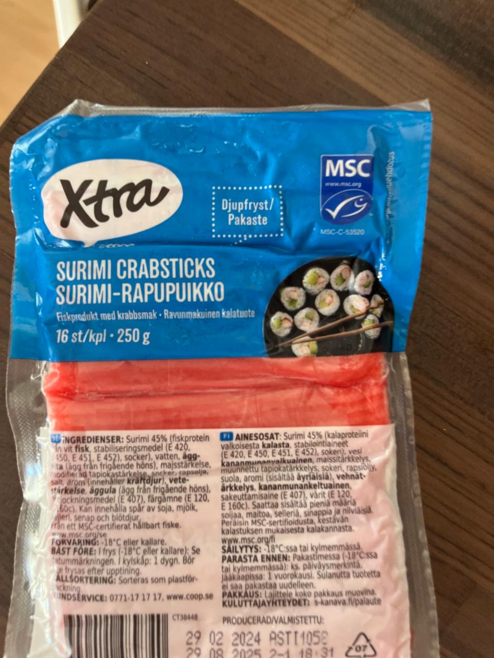 Фото - Surimi crabsticks surimi-rapupuikko Xtra