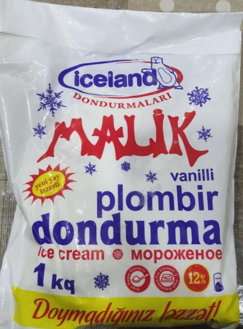 Фото - Malik vanilla plombir dondurma Iceland