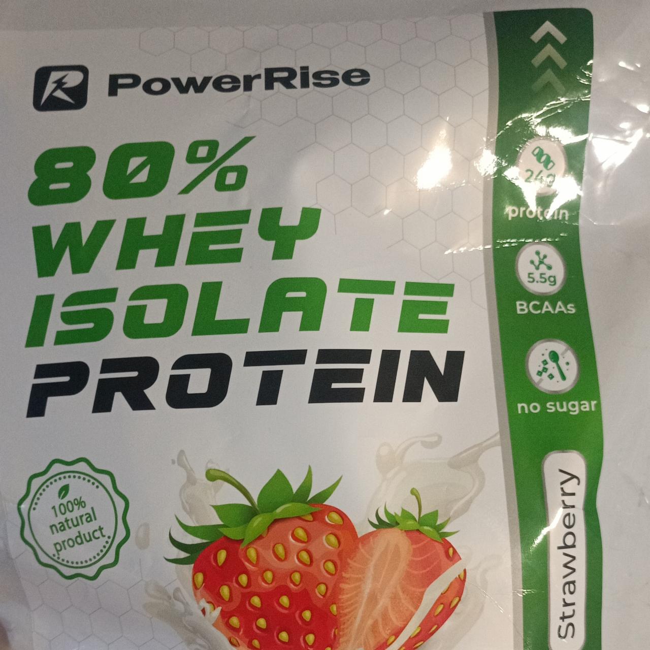 Фото - 80% Whey isolate protein strawberry PowerRise