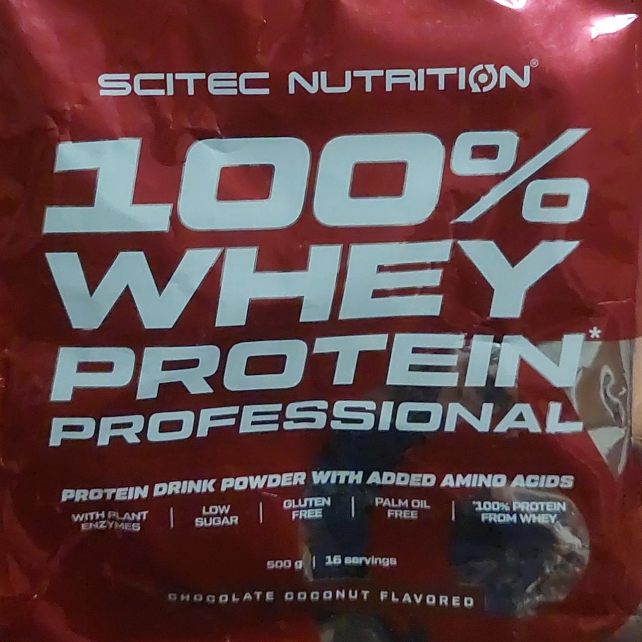 Фото - 100% Whey protein professional chocolate coconut flavor Scitec Nutrition