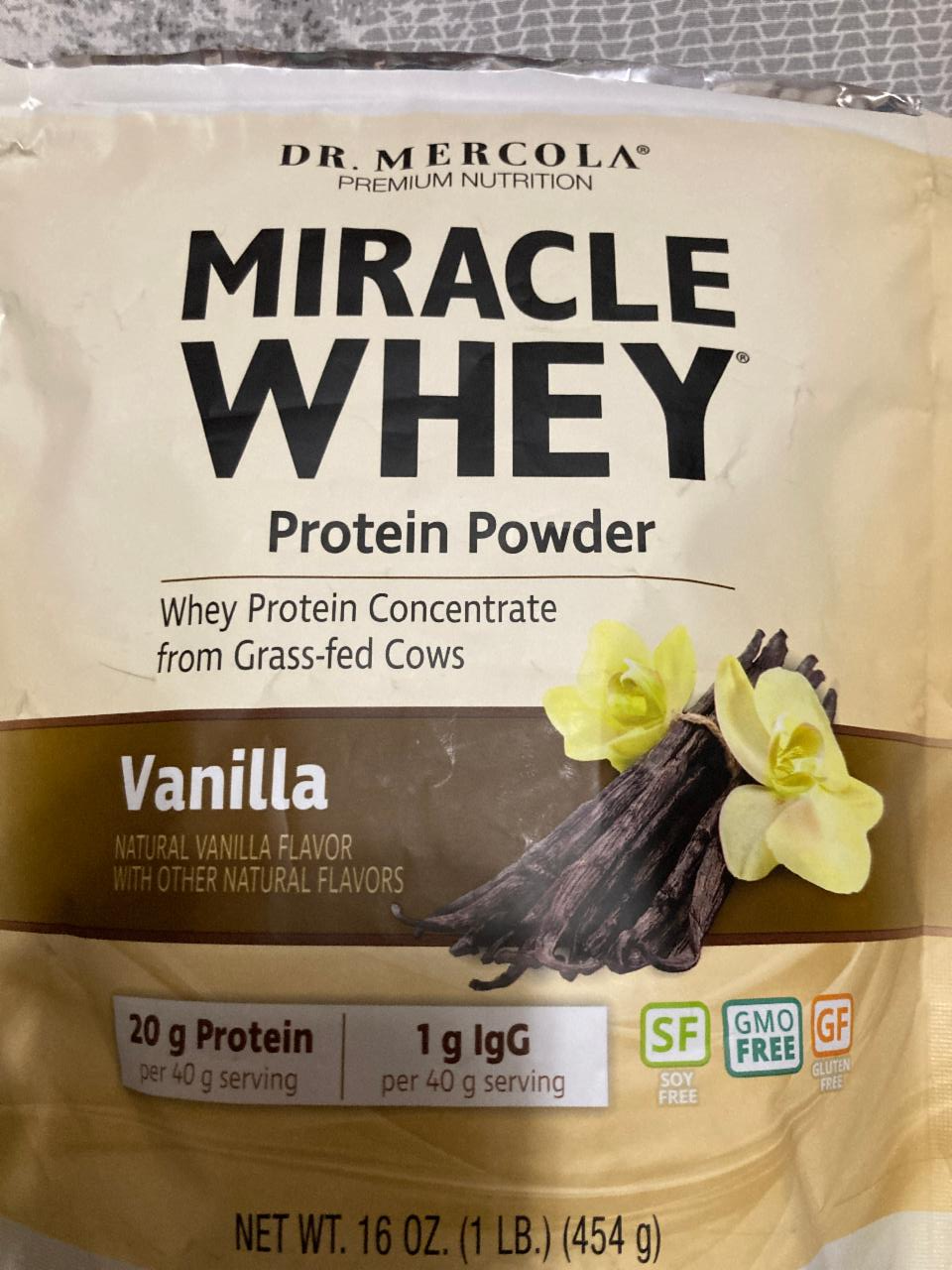 Фото - protein powder Vanilla miracle whey Dr. Mercola