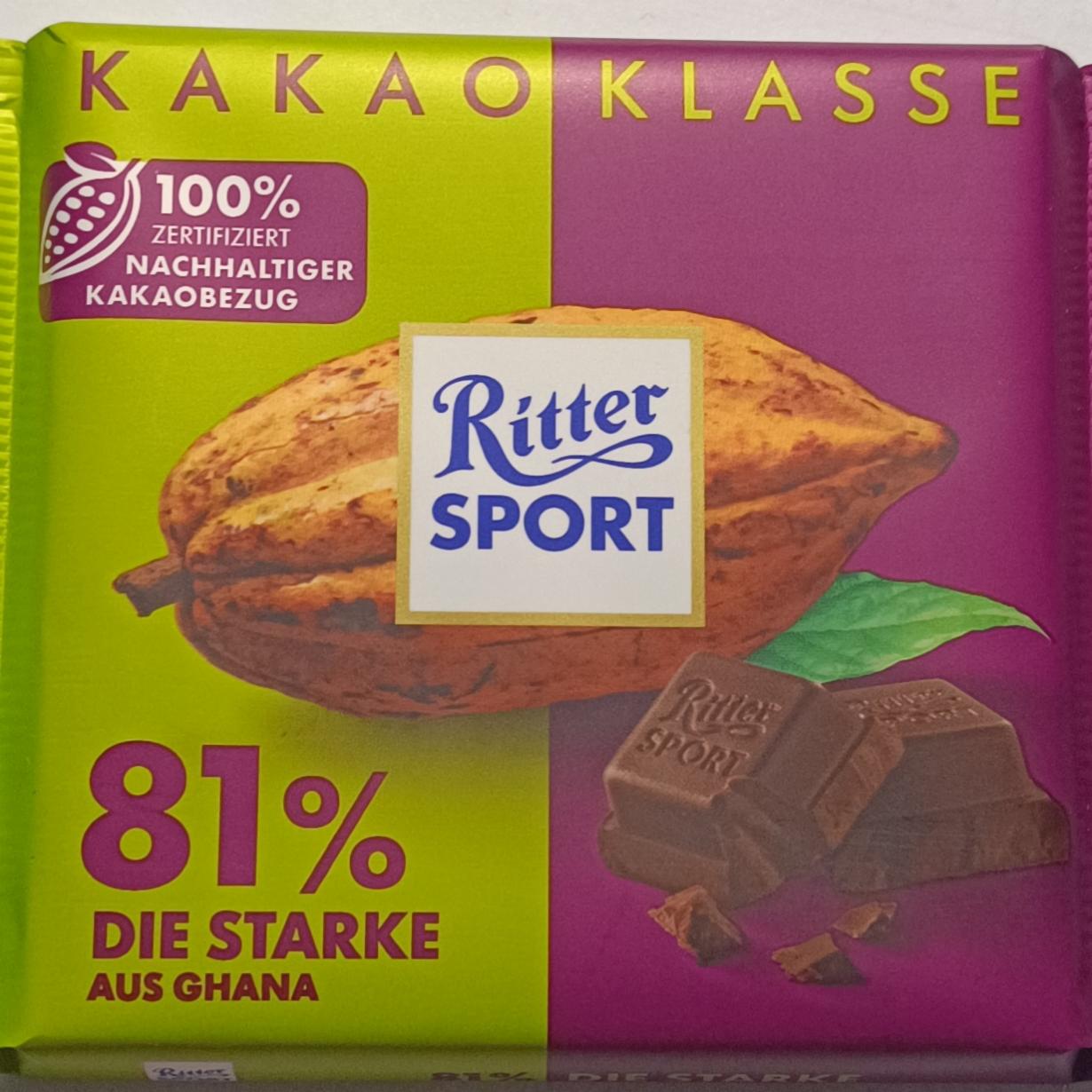 Фото - Шоколад черный 81% Die Starke Ritter Sport