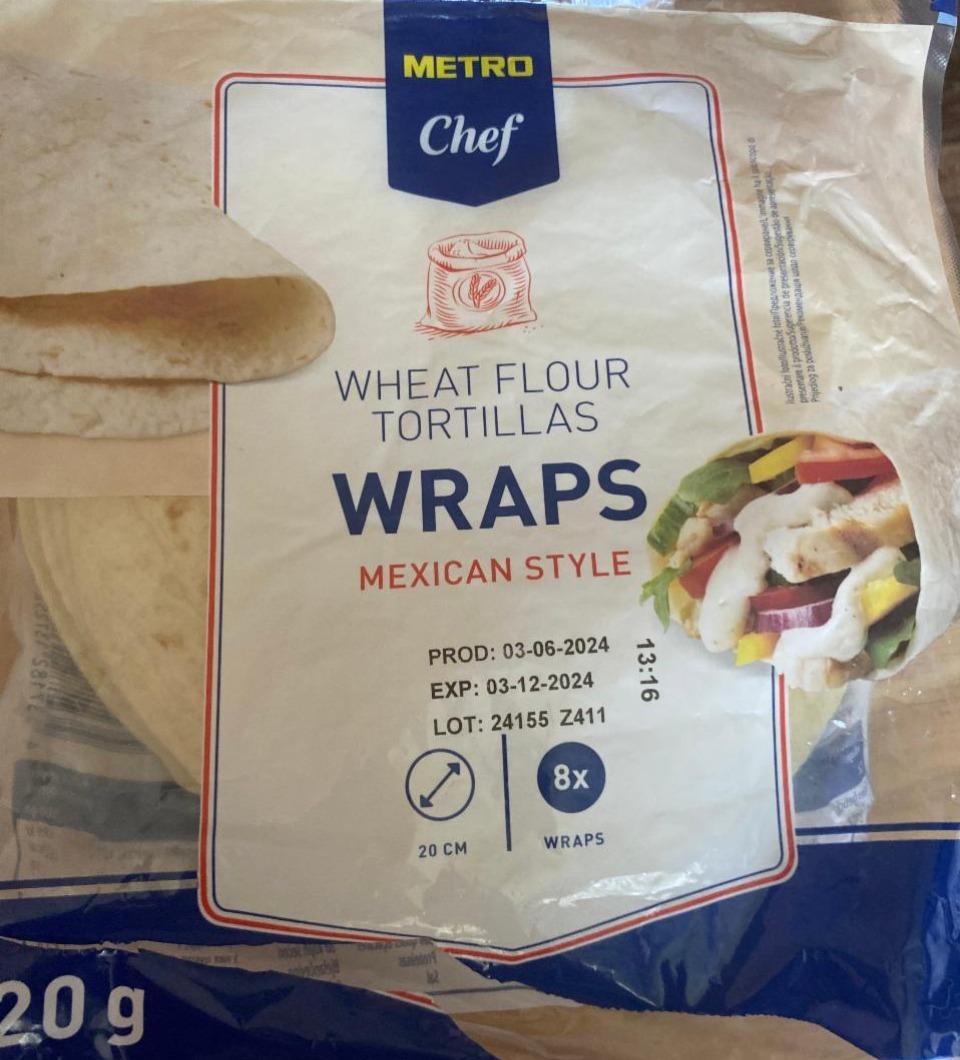 Фото - Wheat flour tortillas wraps mexican style Metro chef