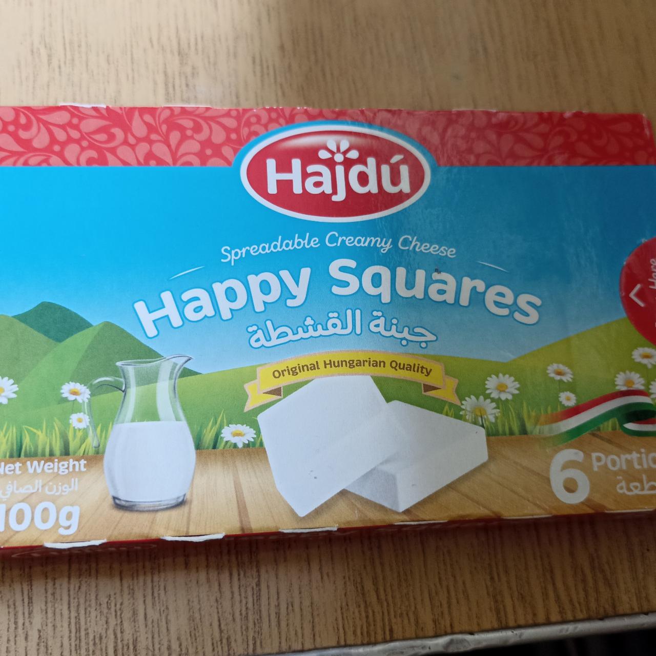 Фото - Spreadable creamy cheese Happy squares Hajdu