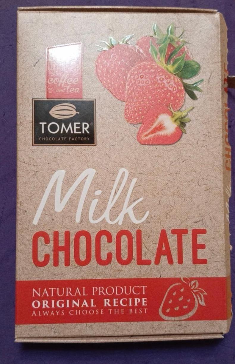 Фото - Молочный шоколад с клубникой Milk Chocolate Tomer