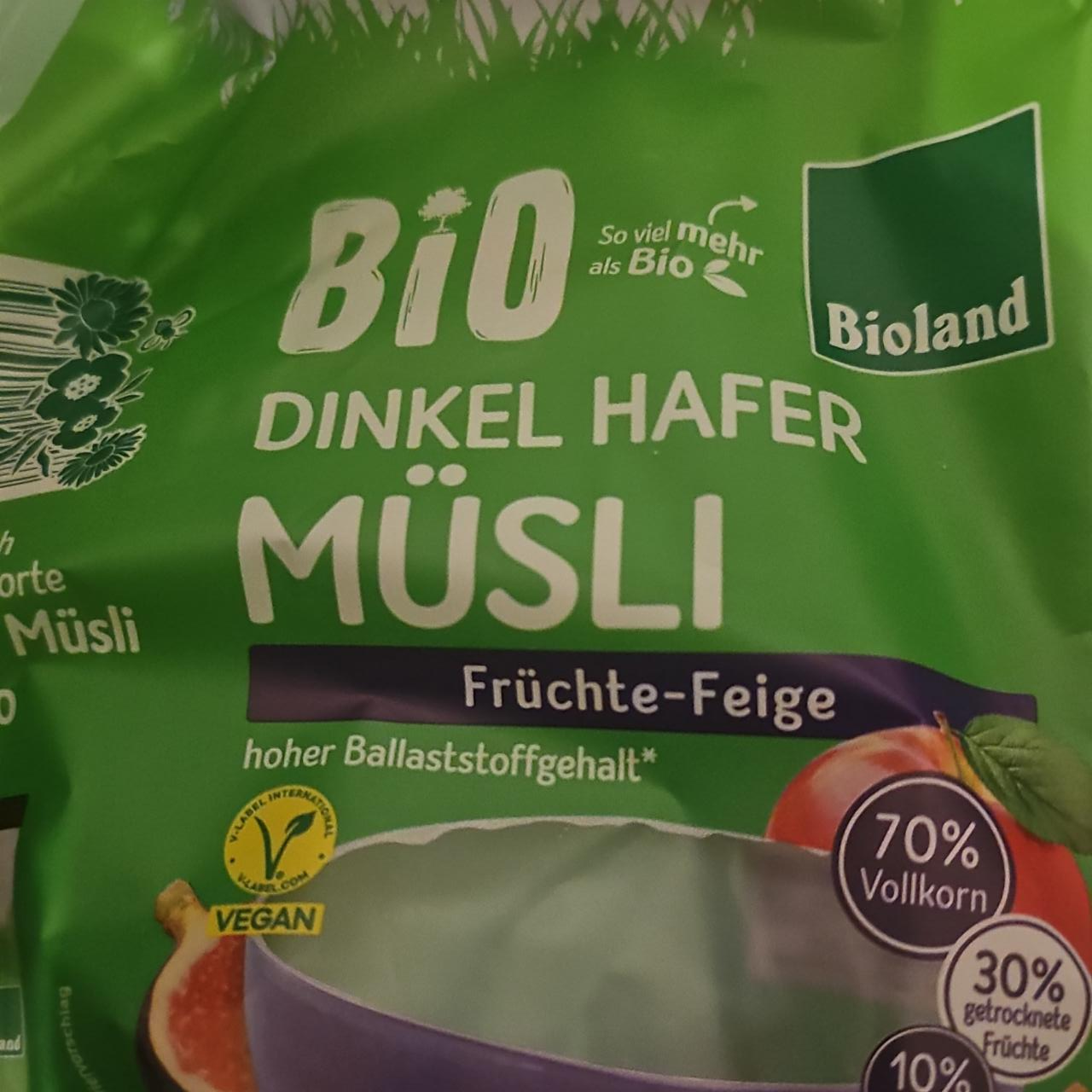 Фото - Bio dinkel hafer müsli früchte-feige Bioland