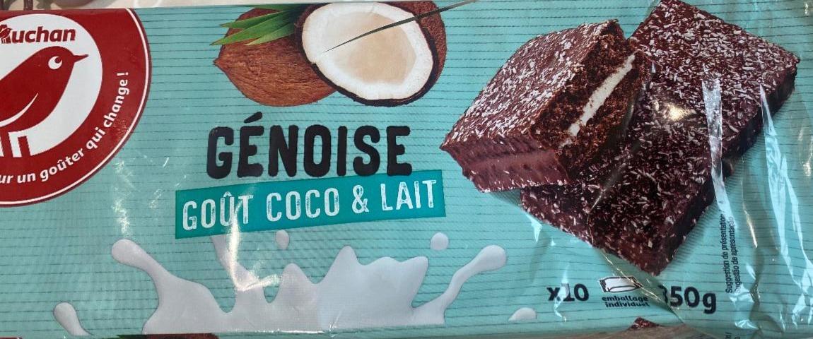 Фото - Génoise gout coco&lait Auchan