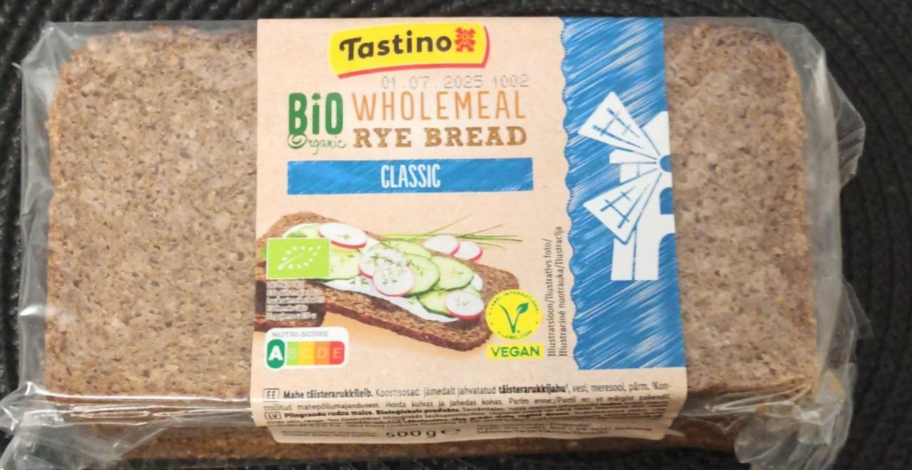 Фото - Bio Organics wholemeal rye bread classic Tastino