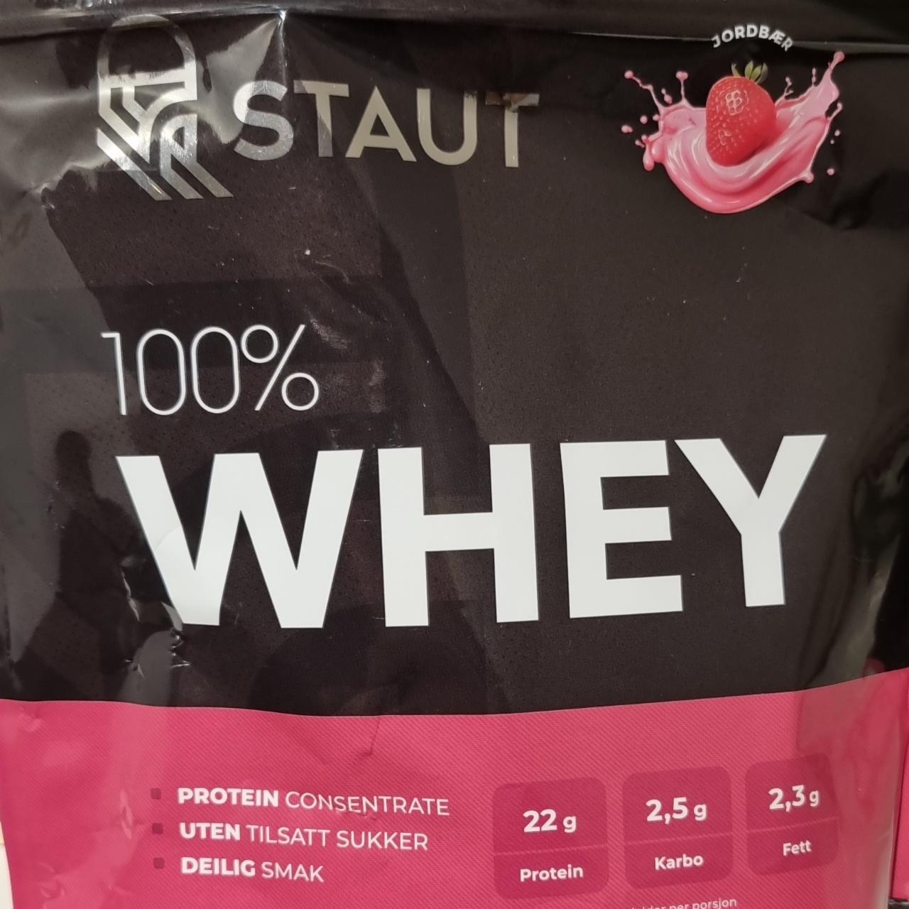 Фото - 100% whey protein consentrate jordbær Staut