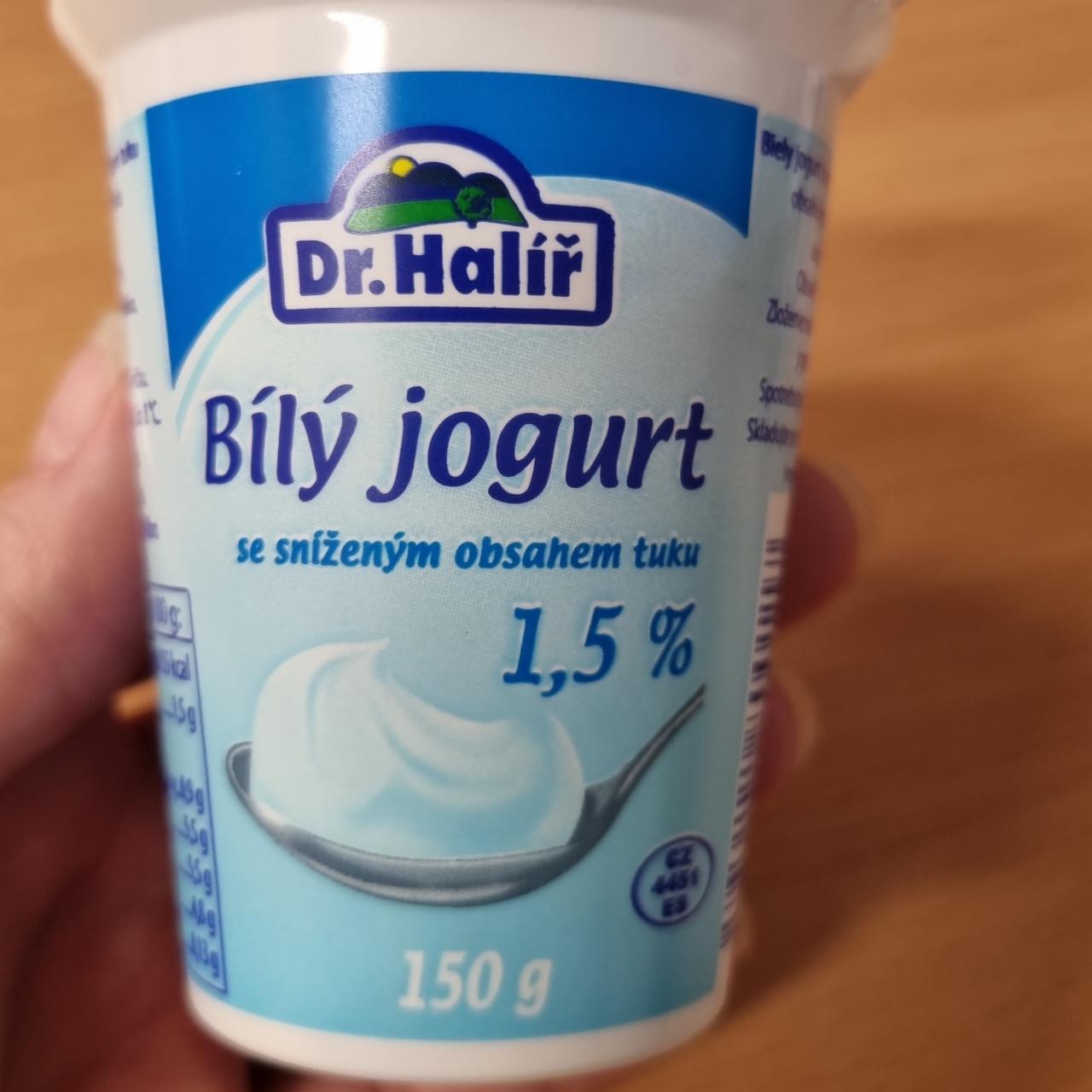 Фото - Bbílý jogurt se sníženým obsahem tuku 1.5% tuku Dr.Halíř