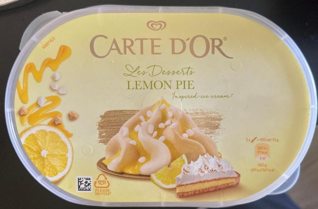 Фото - Les desserts Lemon pie lody Carte d'Or