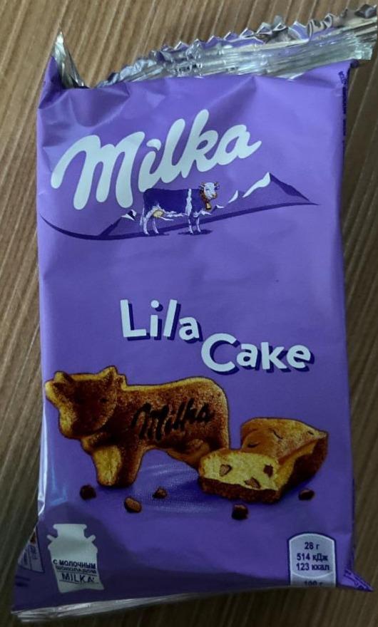 Фото - пирожное бисквитное двухслойное Milka Lila cake