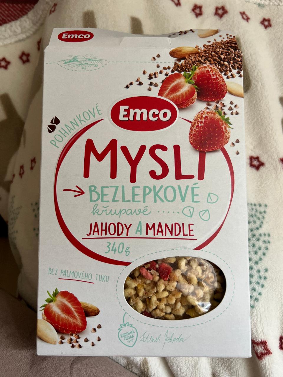 Фото - Mysli bezlepkové křupavé Jahody&Mandle Emco