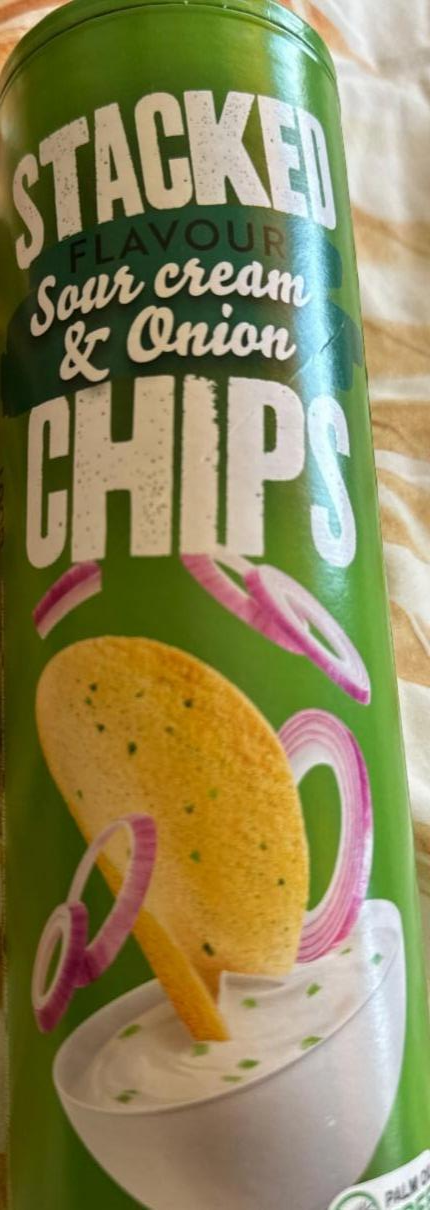 Фото - Chips sour cream & onions Stacked Sun Snacks