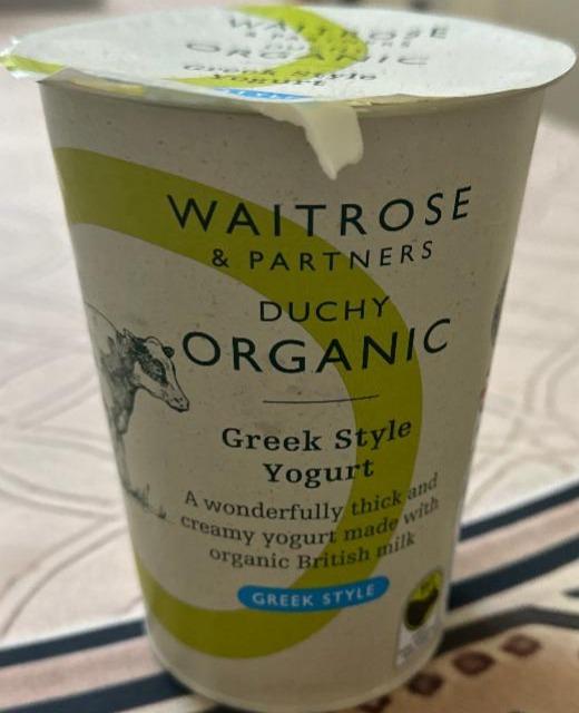 Фото - Duchy organic greek style yoghurt Waitrose&Partners