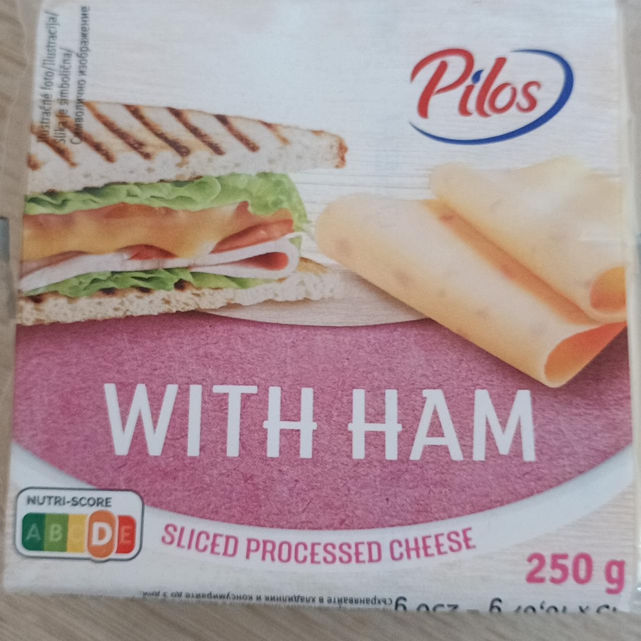 Фото - Sliced processed cheese with ham Pilos