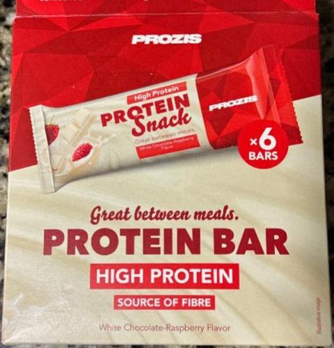 Фото - Protein bar high protein source of fibre white chocolate raspberry flavour Prozis