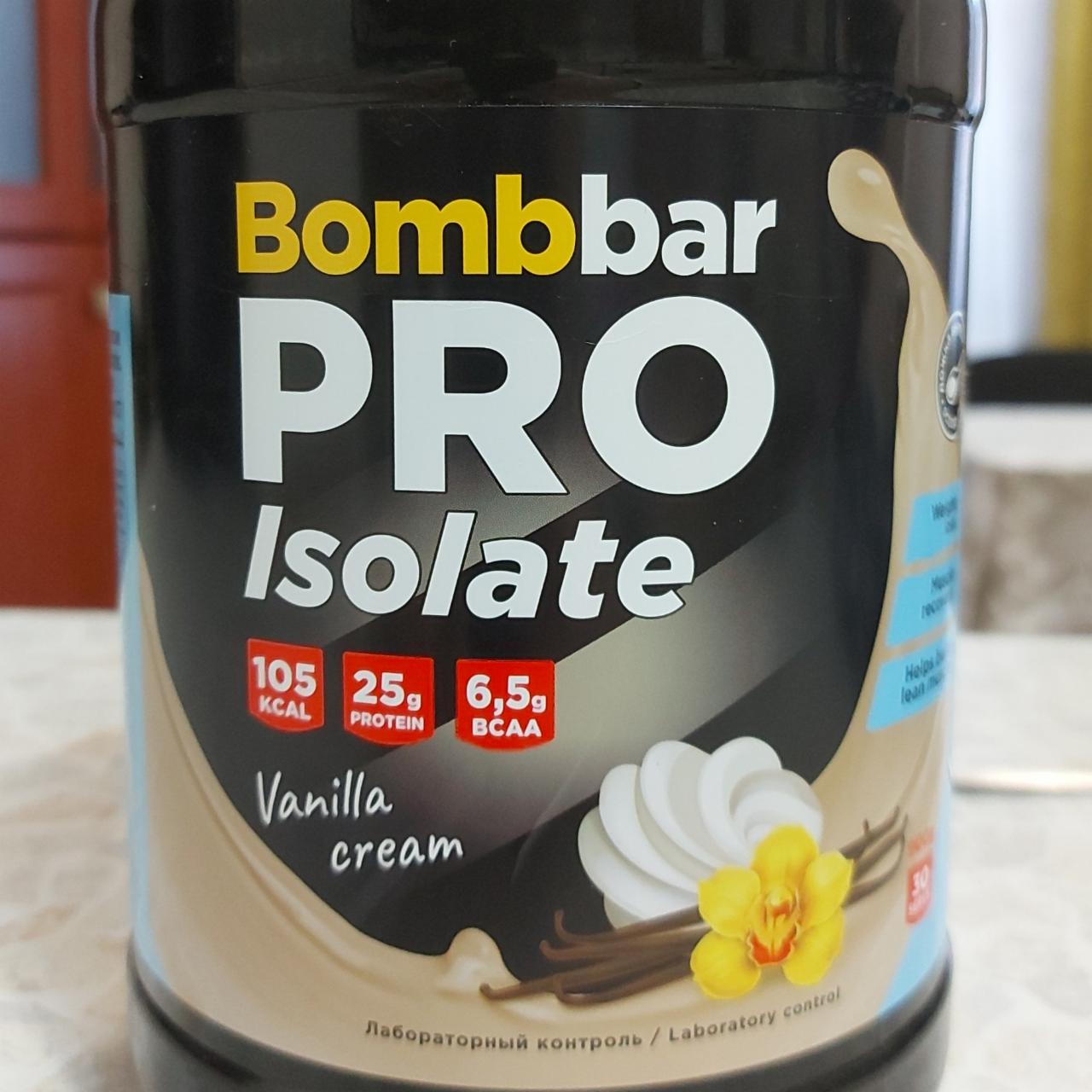 Фото - Изолят протеина со вкусом ванильного крема isolate Vanilla cream Bombbar Pro