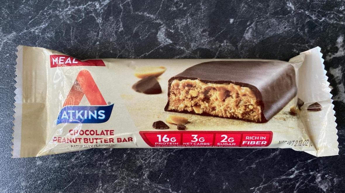 Фото - Батончик шоколадный с арахисом Chocolate Peanut Bar Atkins