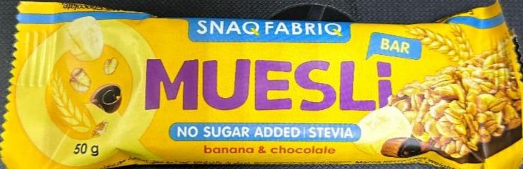 Фото - Muesli bar banana & chocolate Snaq Fabriq