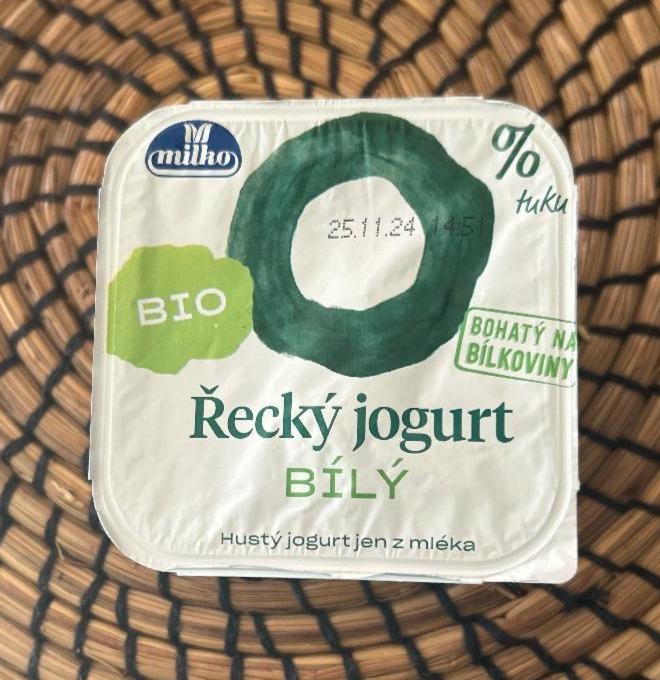 Фото - Bio Řecký jogurt bílý 0% tuku Milko