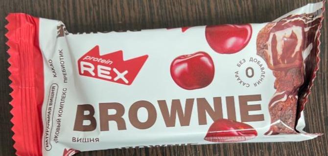 Фото - Протеиновое пирожное брауни вишневое brownie Protein Rex