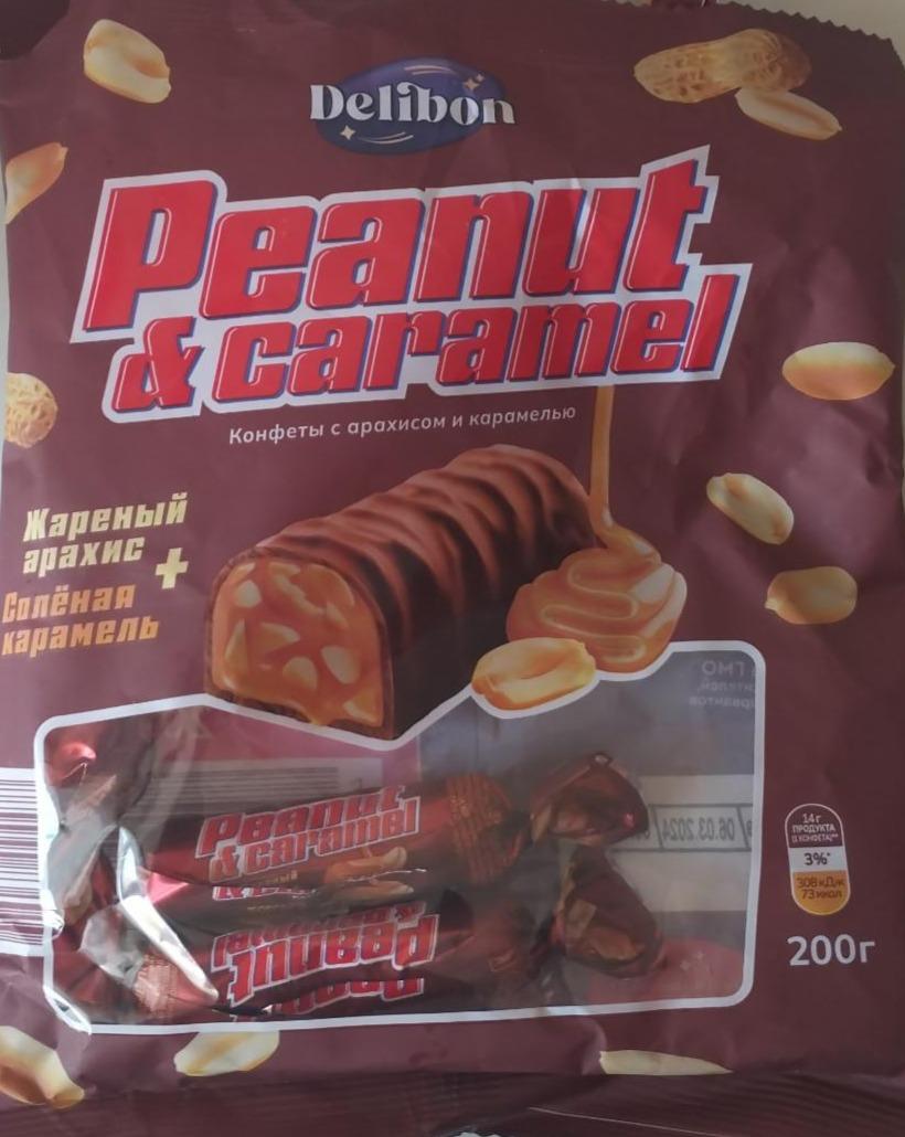 Фото - Конфеты с арахисом и карамелью peanut&caramel Delibon