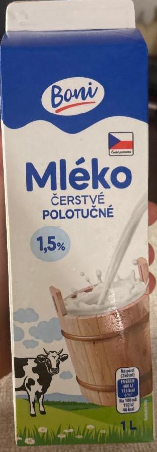 Фото - Mléko čerstvé polotučné 1.5% Boni