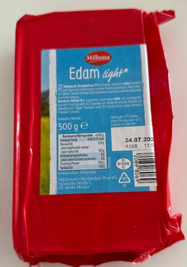 Фото - Edam light Milbona