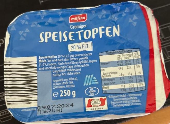 Фото - Speisetopfen Cremig 20% Fett Milfina