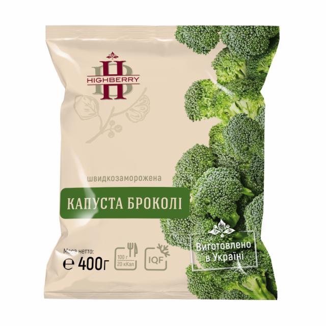 Фото - Капуста брокколи быстрозамороженная Highberry