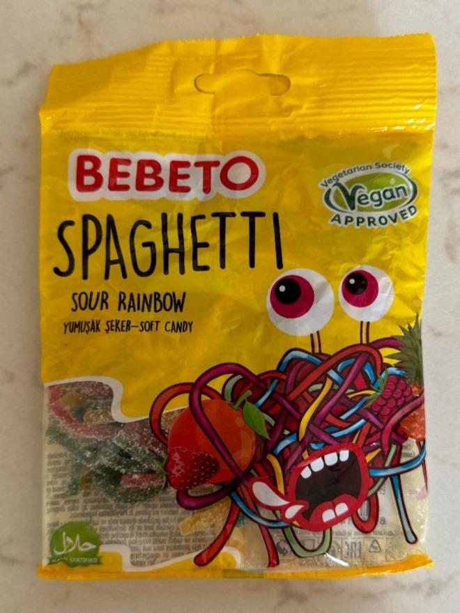 Фото - Мармелад жевательный Spagetti Sour Rainbow Bebeto