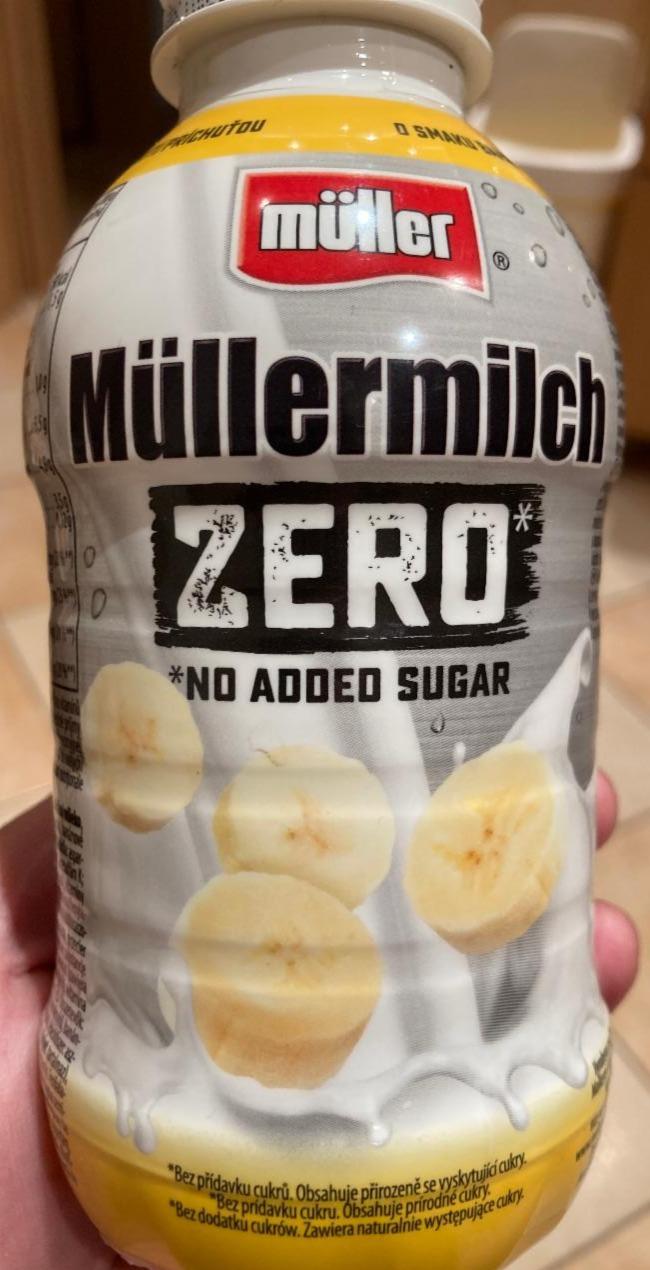 Фото - Müllermilch s banánovou příchutí zero no added sugar Müller