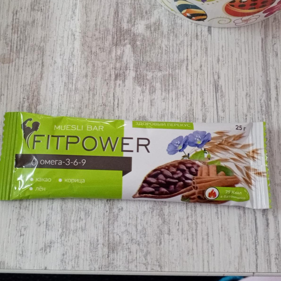 Фото - Батончик мюсли Какао-Корица-Лен Fitpower