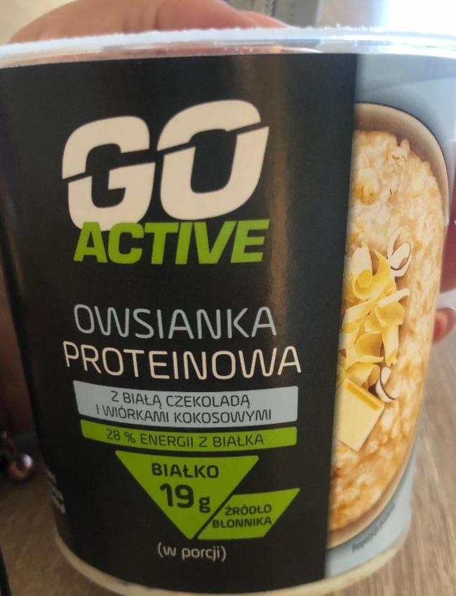 Фото - Owsianka proteinowa z białą czekoladą i wiórkami kokosowymi Go Active