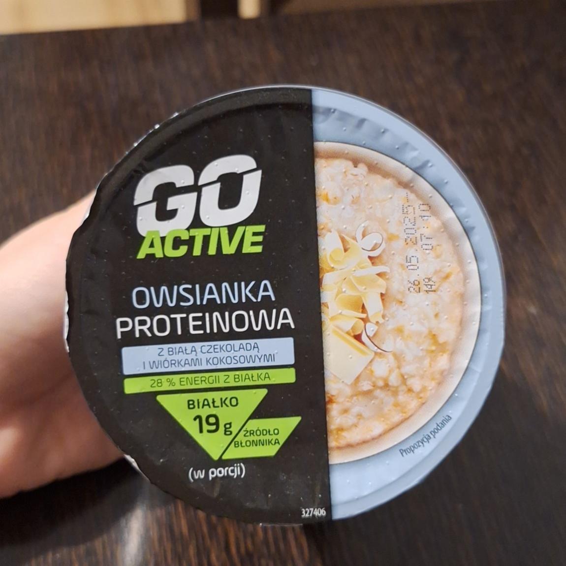 Фото - Owsianka Proteinowa z białą czekoladą i wiórkami kokosowymi Go Active