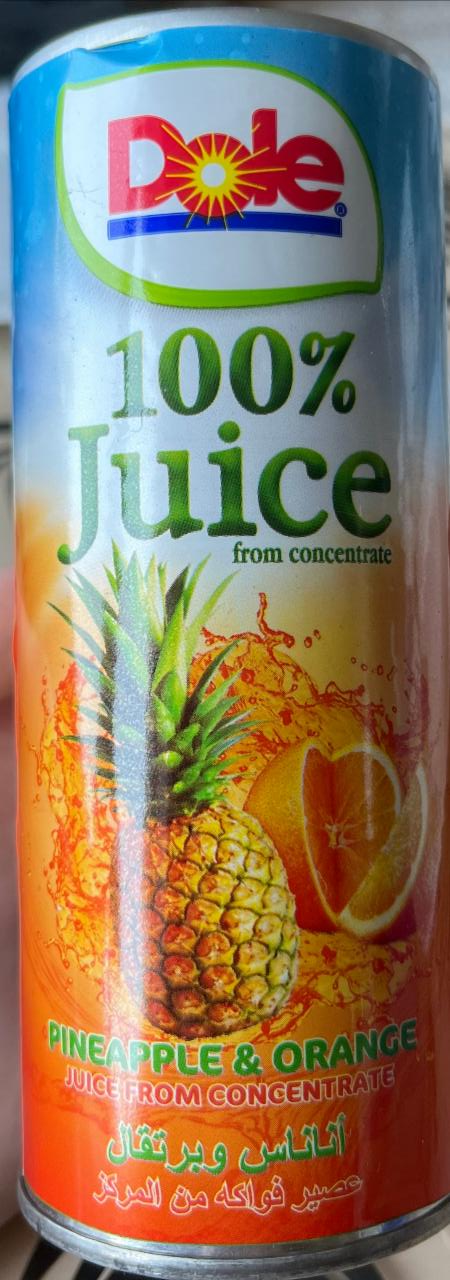 Фото - Juice 100% pineapple&orange Dole