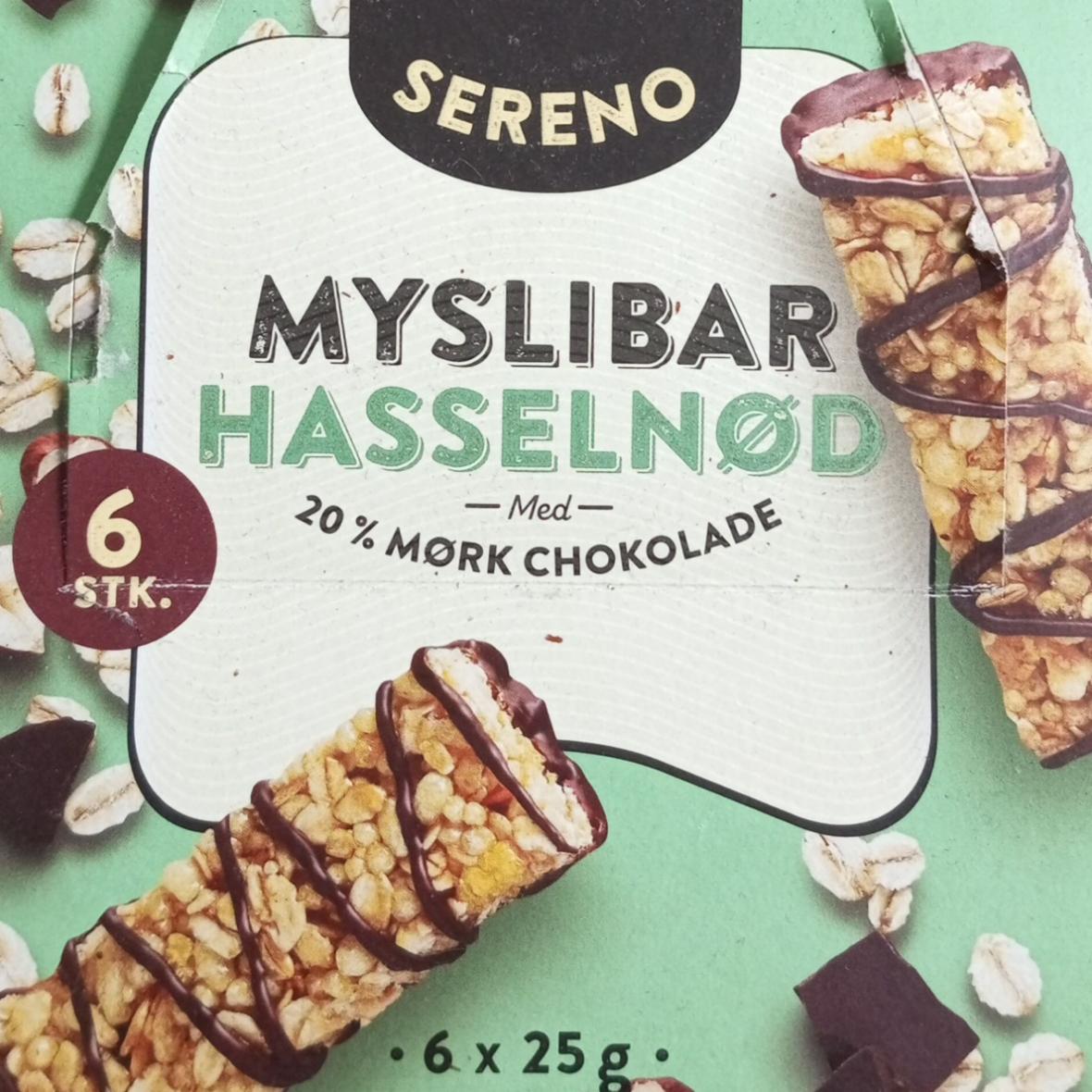 Фото - Myslibar hasselnød med 20% mørk chokolade Sereno