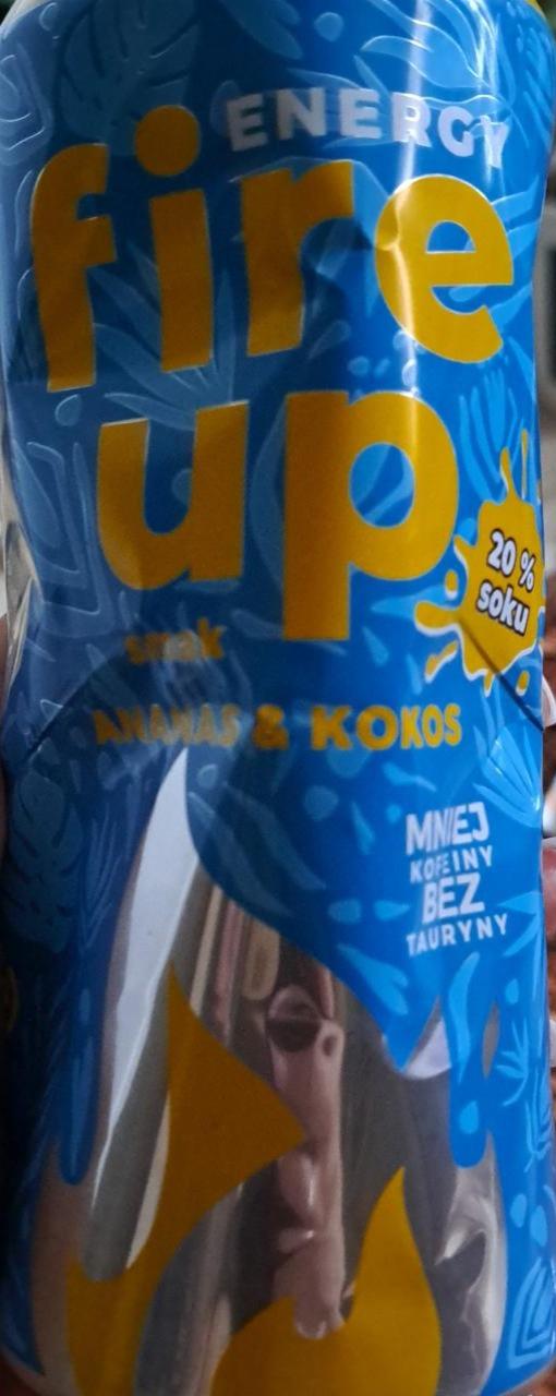 Фото - Energy drink o smaku ananasa i kokosa Fire up