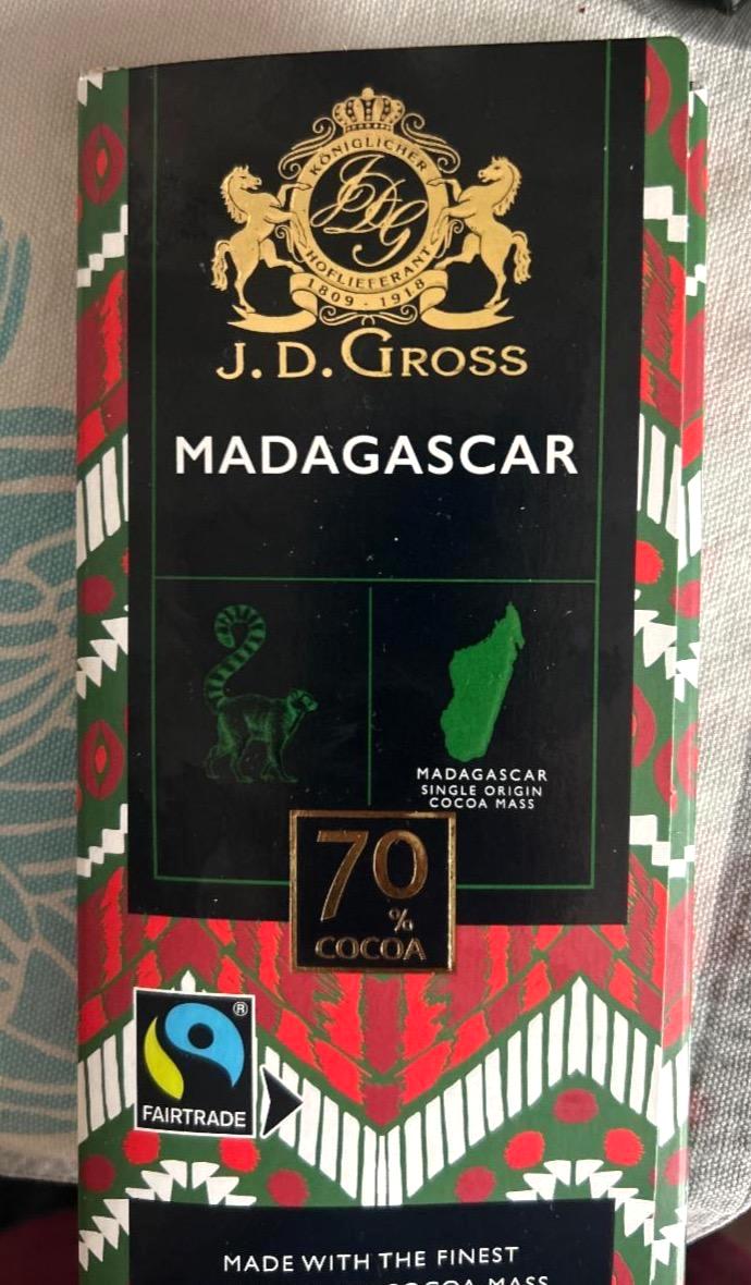 Фото - Madagascar dark chocolate 70% cacao J. D. Gross