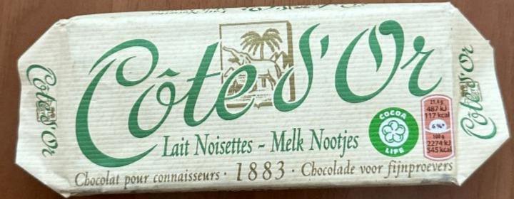 Фото - Chocolat pour connaisseurs Lait noisettes-melk nootjes Côte d'Or